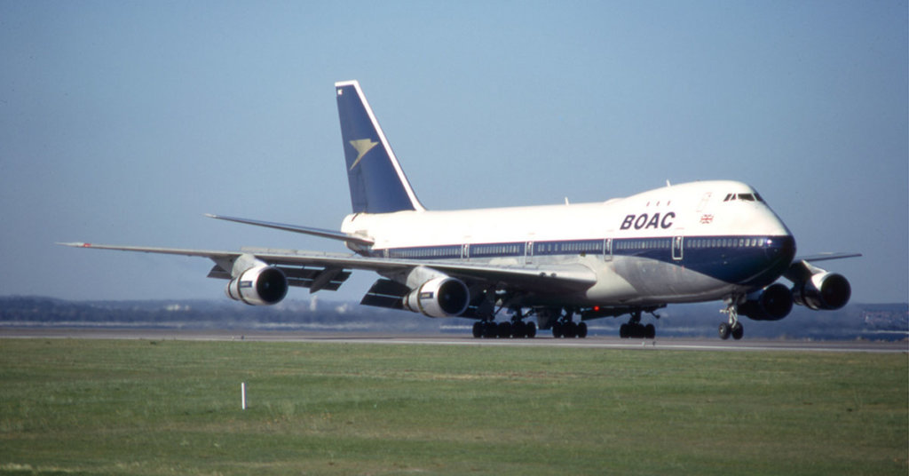British Airways Boeing 747-400 in BOAC livery