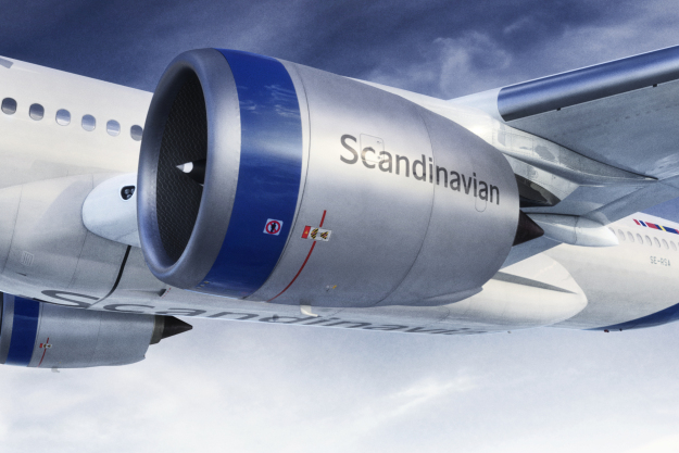 SAS Scandinavian engine detail on new livery